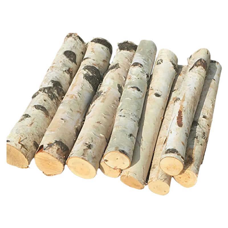 壁炉柴火干柴家用燃木取暖炉专用木柴白桦木材硬木壁挂炉装饰木头