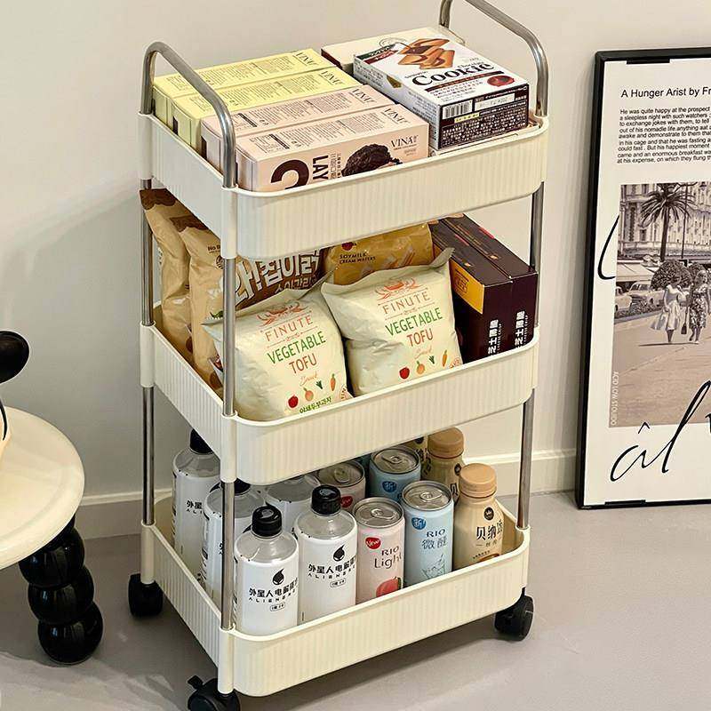 小推车置物架卧室床头厨房家用多层架子客厅落地可移动零食收纳层,收纳整理,整理架/置物架/收纳架,淘宝优惠券,粉丝福利购,淘宝优惠卷