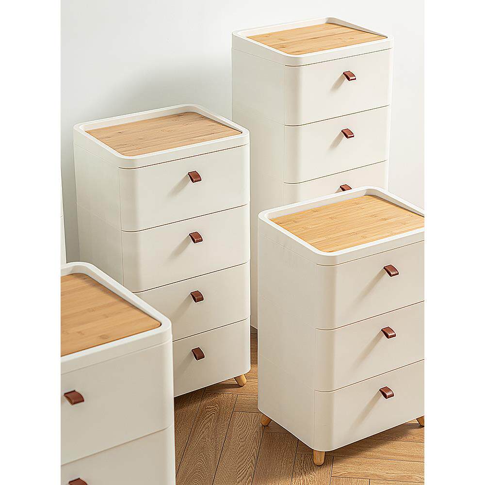 收纳柜抽屉式置物柜家用卫生间浴室塑料多层储物柜日式卧室床