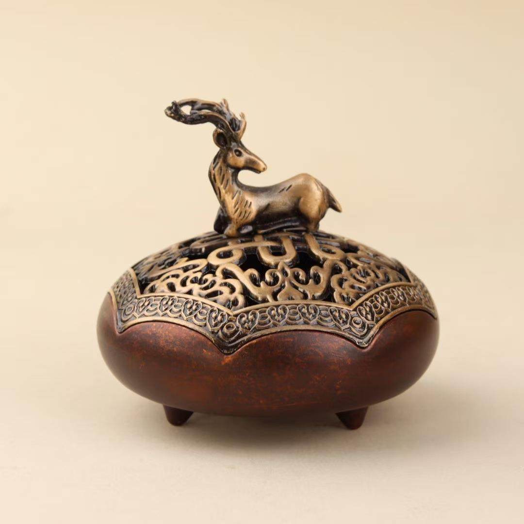 中式古典三足鹿香炉檀沉香熏香炉家用室内禅意上香香道茶道摆件,餐饮具,茶道/香炉,淘宝优惠券,粉丝福利购,淘宝优惠卷