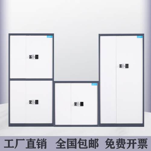 钢制电子密码保密柜国宝锁家用迷你小型指纹解锁双门加厚保险柜子