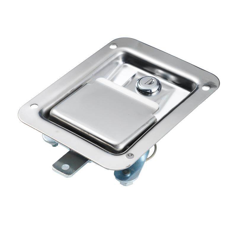 T型拉手工具箱锁 不锈钢平面盒锁 内嵌拖车特种车专用锁具配件