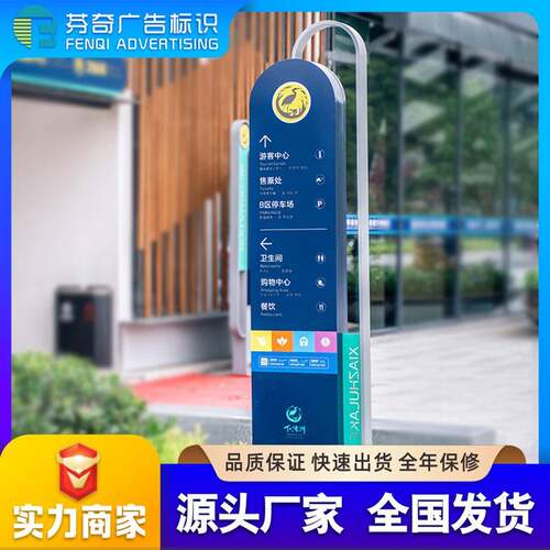 停车场出入口方向导视牌景区多方向指引金属户外立牌