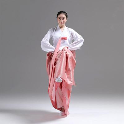 高档定做朝鲜舞蹈艺术表演出民风练女习族赛练功考级比舞台服装套