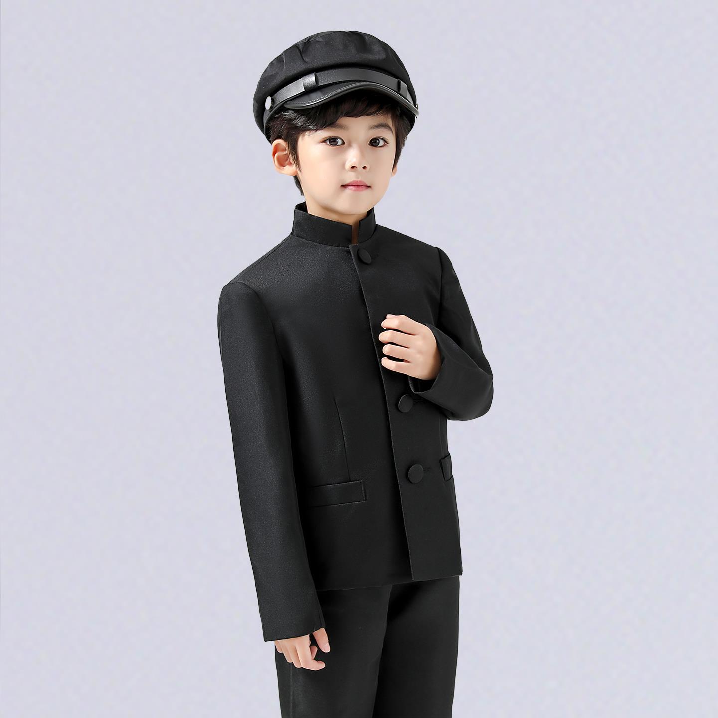 高档儿中山演装民国学生装小学生表演服合唱朗服六一出服童男童诵