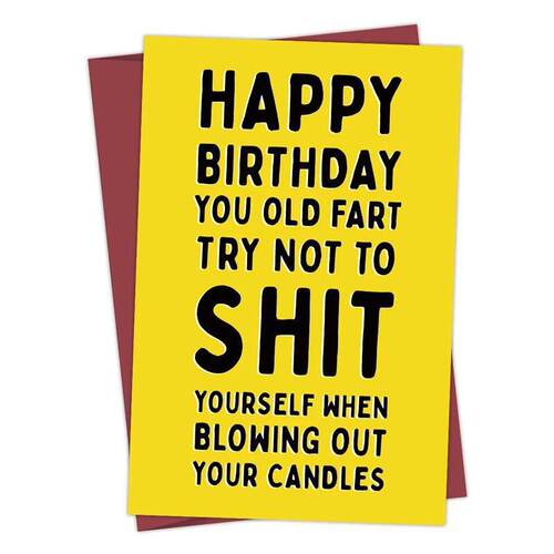1pcs, Funny Happy Birthday Card,Anniversary Year Old Card,Ha