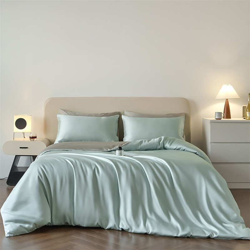 一手印染丝天溯源活性批发直供三四双拼件套床上用品纯色工厂货源