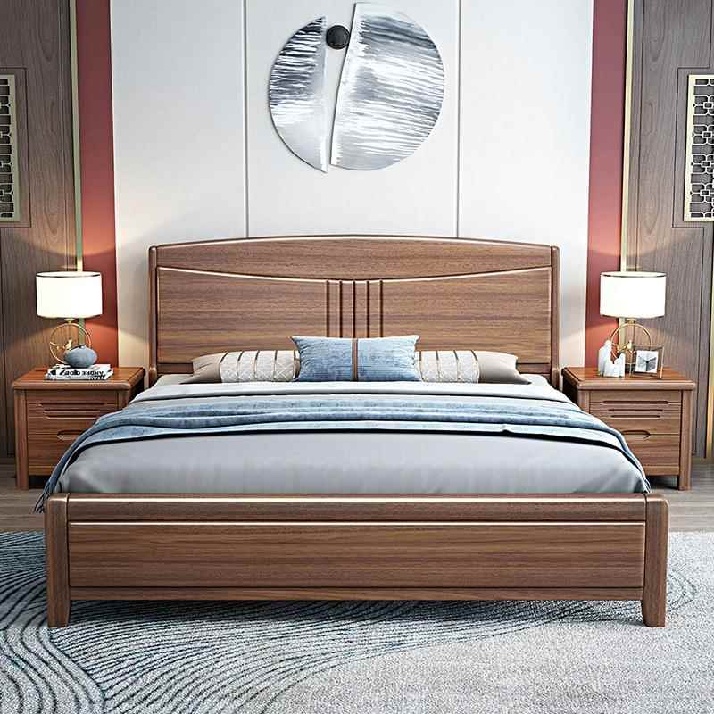 胡桃家木床实木床中式经济单型人双人.床18米HC-03#1.5m主卧婚床