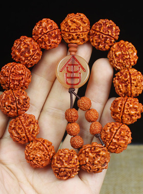 金刚菩提手串牛骨蜜蜡五瓣菩提子