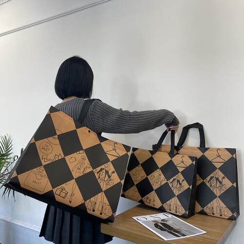大容量服装店无纺布手提袋印刷防水加厚购物礼品环保广告包装袋子