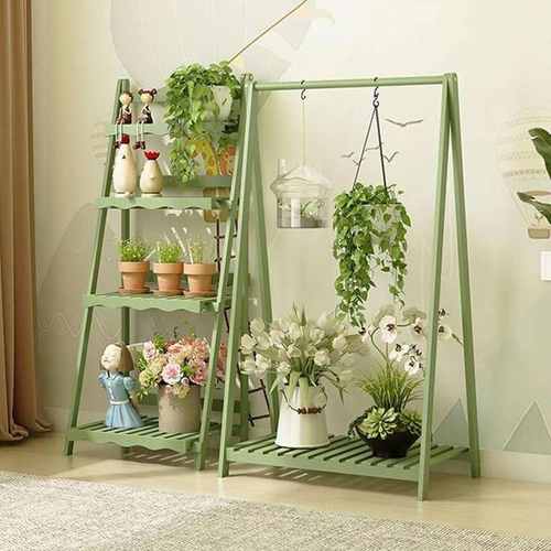 阳台多层花架子折叠家用落地式多肉花盆架实木网红阶梯式挂式威东