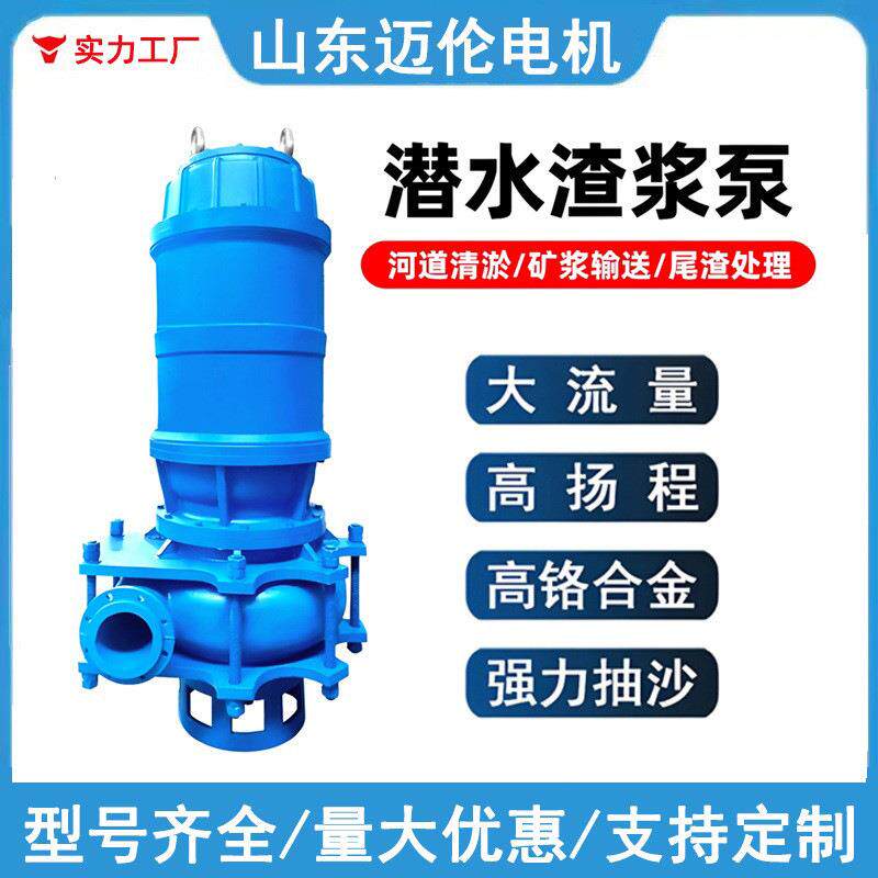 泥沙泵抽沙泵电动河里采砂船用抽潜水渣浆泵带冲水污水泵耐磨合金