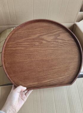半月托盘33*36CM 水曲柳木 拍照道具一人食搭配木托盘
