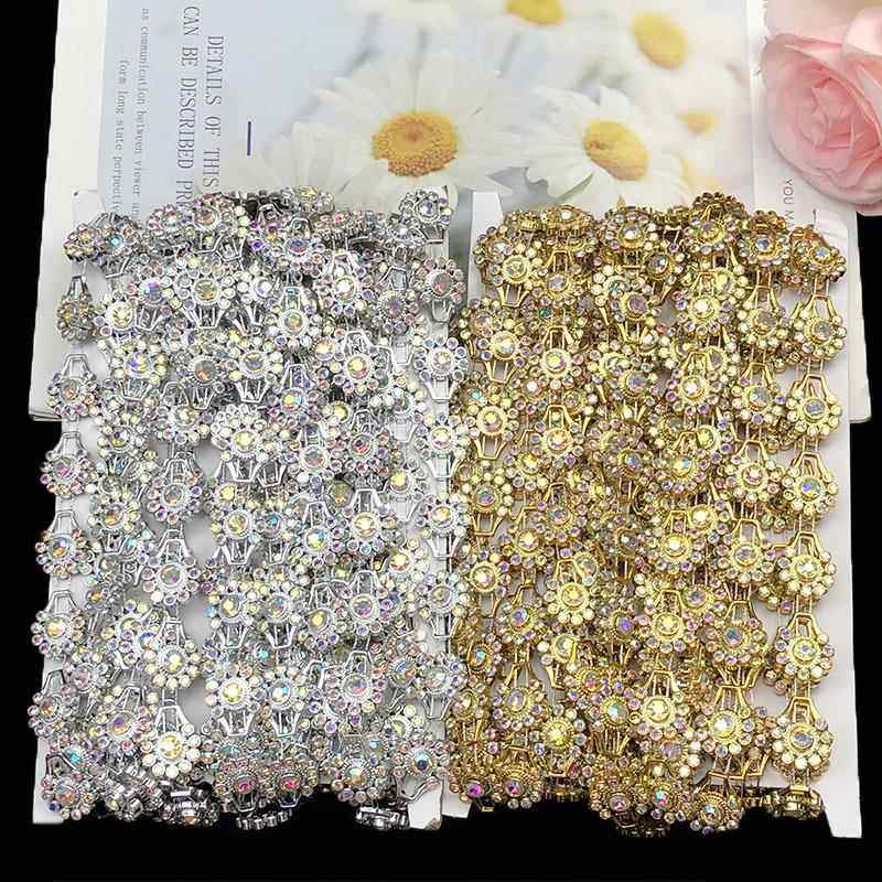 苗族少数民族苗服花衣演出装饰配件七彩水晶花边闪亮钻石链条小圆