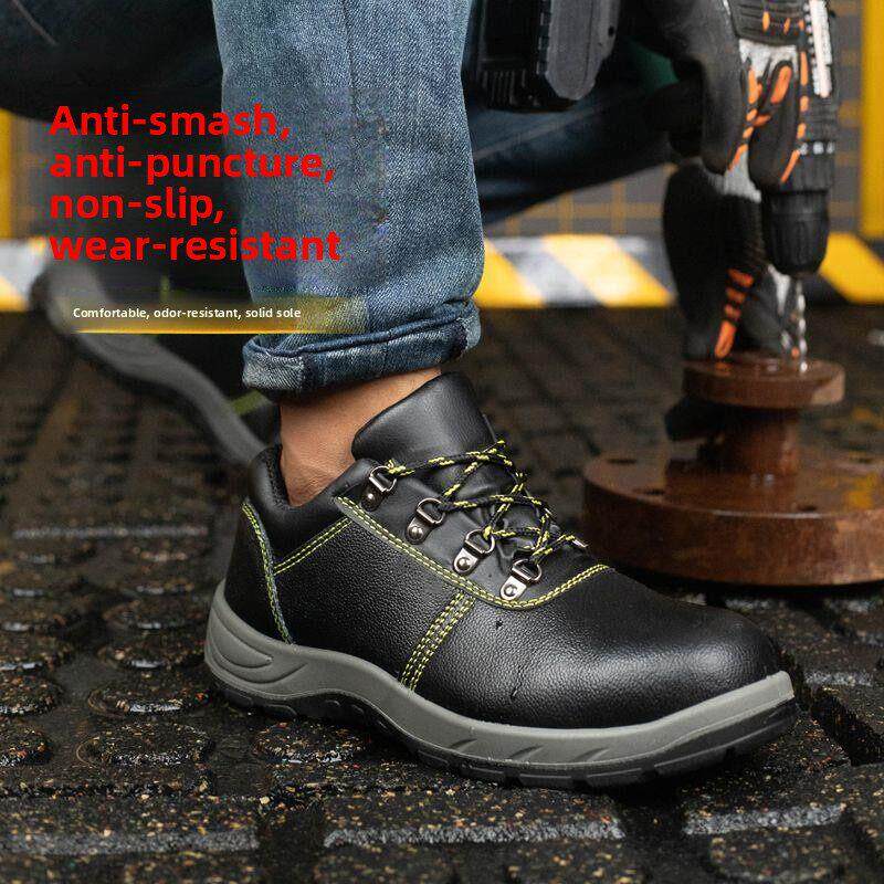 品牌特价劳动保护鞋男牛皮安全鞋防摔防刺防滑耐酸碱焊工常年工作
