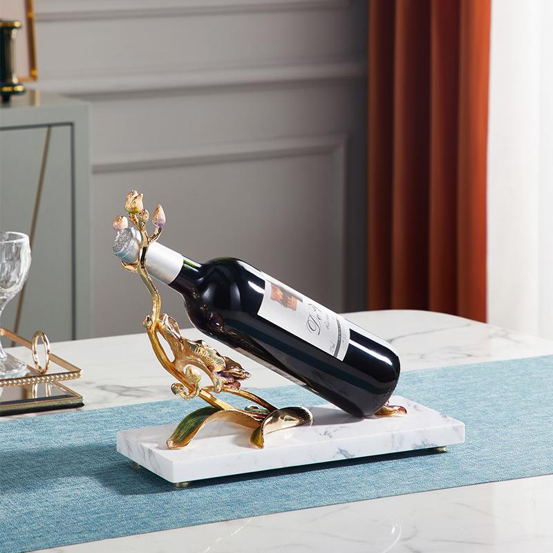 轻奢红酒架摆件现代简约奢华桌面饰品家用客厅酒柜创意装饰品摆件
