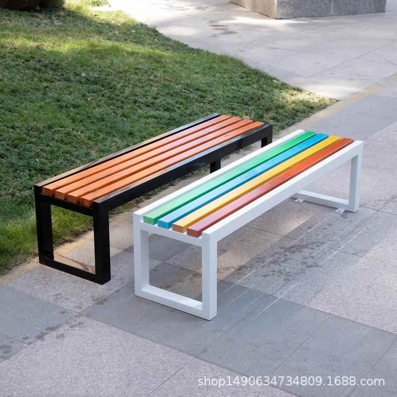 公园椅户外塑木长椅园林椅公园椅子排椅实木长条椅长凳广场休闲椅