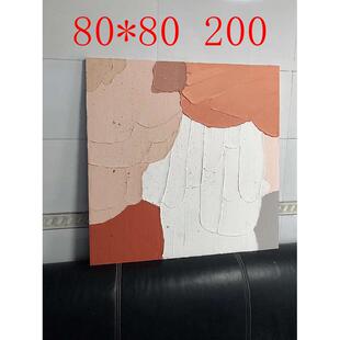 纯手绘玄关装 简约有框壁画海景抽象定制捡漏 饰画入户轻奢挂画欧式