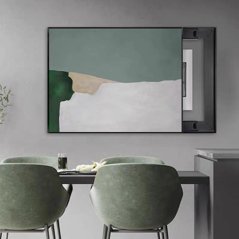 侘寂风抽象客厅电表箱装饰画北欧风推拉电箱挂画空开弱电箱遮挡画