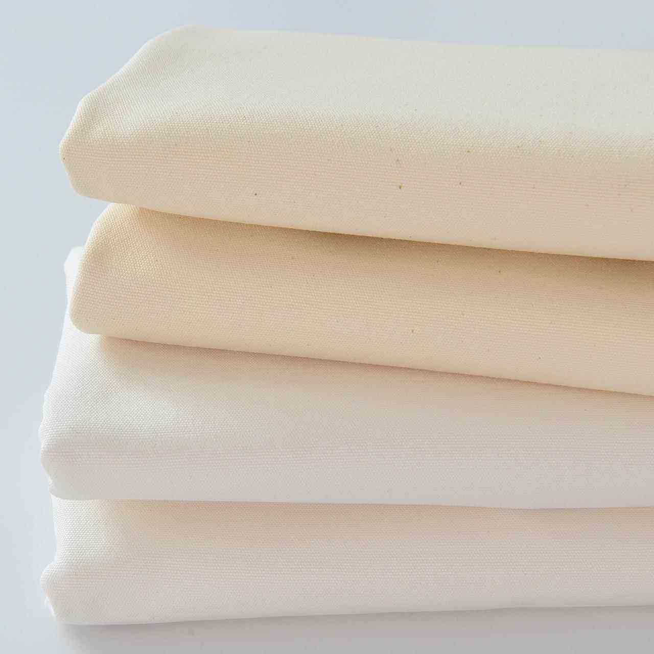 纯棉8安帆布手工DIY帆布包钱包帆布鞋纯色布料素色本色原色细帆布 - 实物图