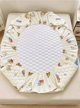A类全棉儿200912童防水隔尿棉床笠罩防滑用夹床垫保护罩床隔尿隔