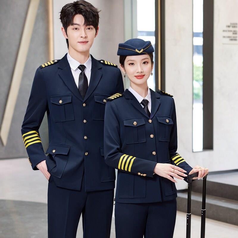 男女军鼓服装套装秋季军乐团演出服仪仗队洋鼓乐队航空机长制服