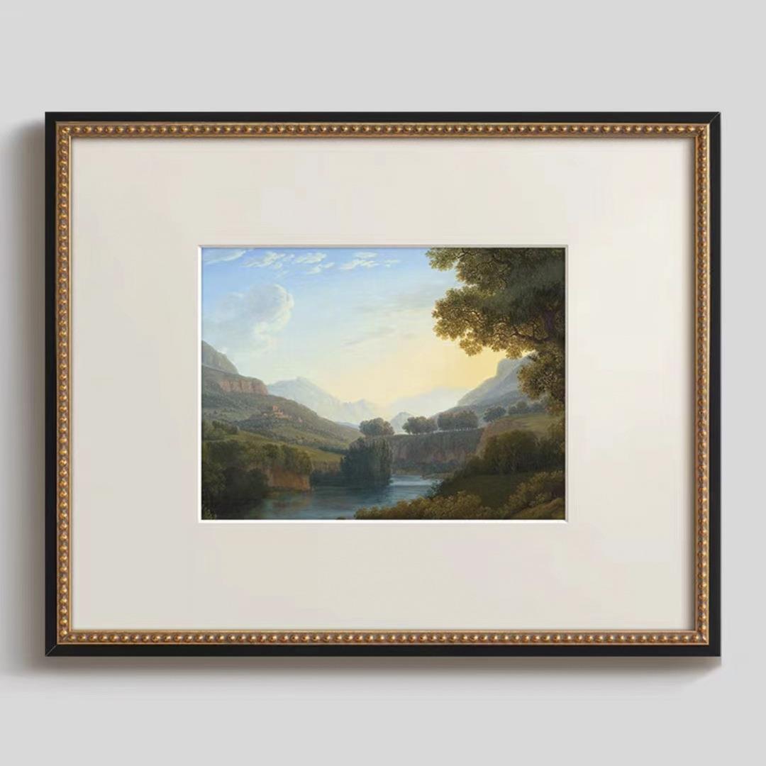 《古典风景油画》法式复古客厅装饰画欧式中古风玄关餐厅卧室挂画