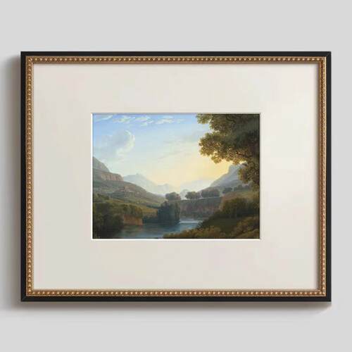 《古典风景油画》法式复古客厅装饰画欧式中古风玄关餐厅卧室挂画