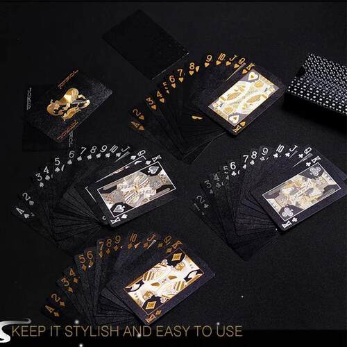 Color Black Gold Playing Card Game Card Group Waterproof Pok
