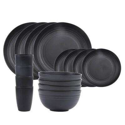 Wheat Straw Cereal Bowls Bowl Cup Household Dining Plate Set