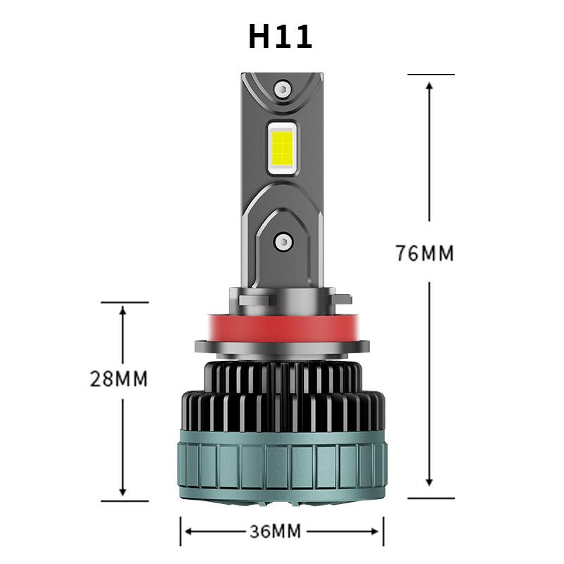 直销V10高亮LED汽车前大灯雾灯880H7H119005远近光前照灯120W