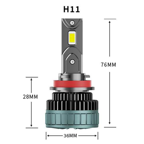 直销V10高亮LED汽车前大灯雾灯880H7H119005远近光前照灯120W