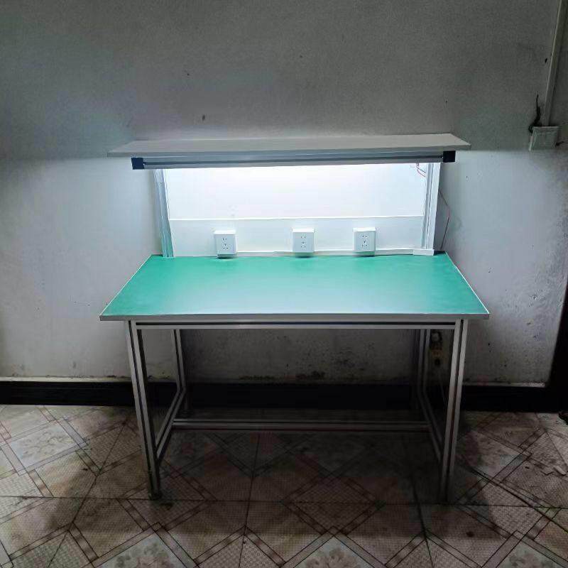 铝合金防静电工作台带灯双层手机维修台注塑机操作台清仓物流打包