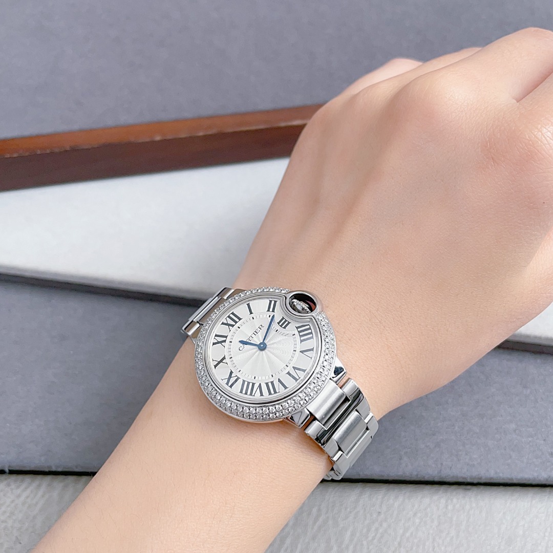 9.8新卡地亚蓝气球系列手表女石英款手表W6920084表径33mm后镶钻