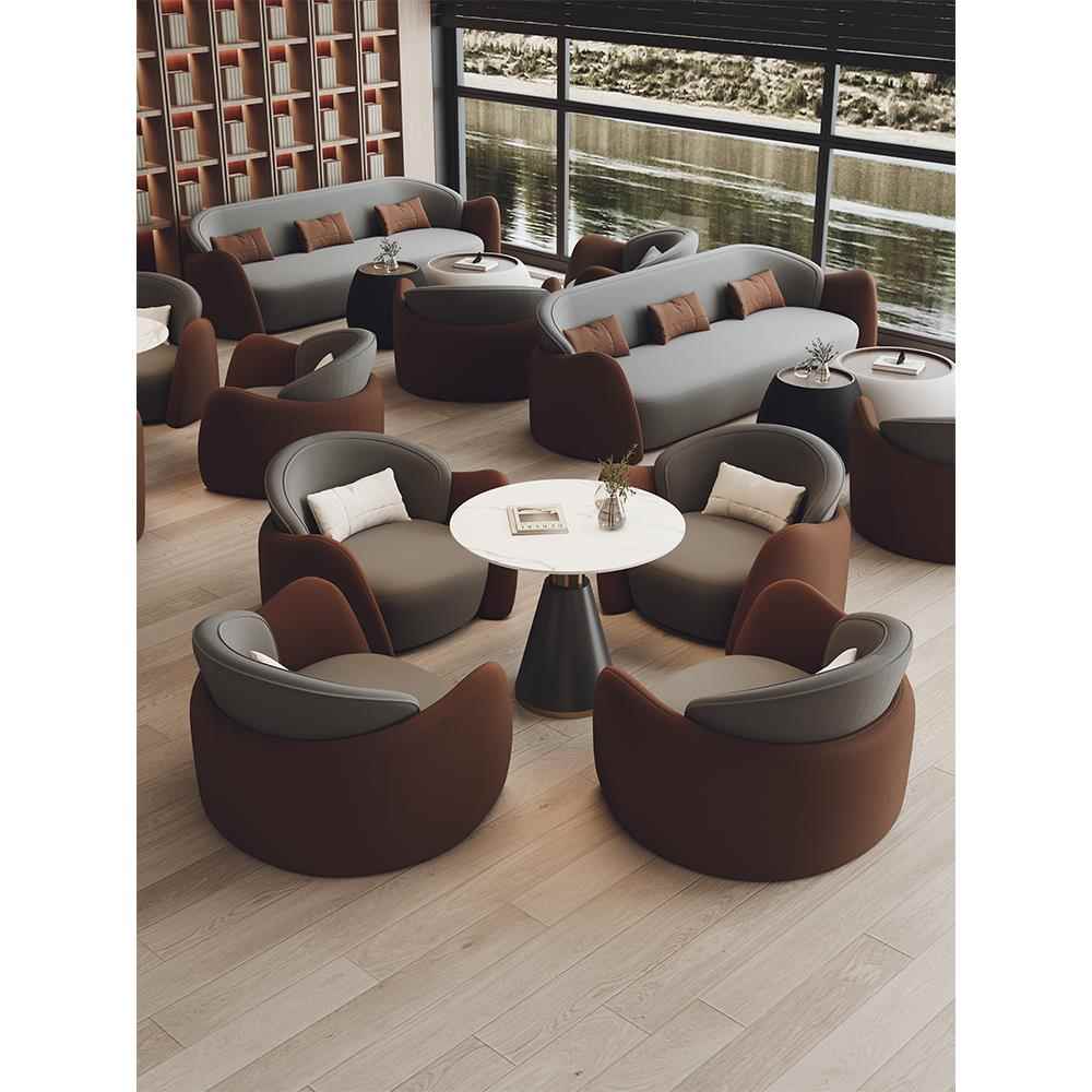 商务接待沙发酒店销售办公室大堂照相馆办公室美容院休息区洽谈桌