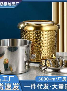 商用电加热大容量耐高温圆形保温分体式锤纹汤炉粥桶家用酒店用品