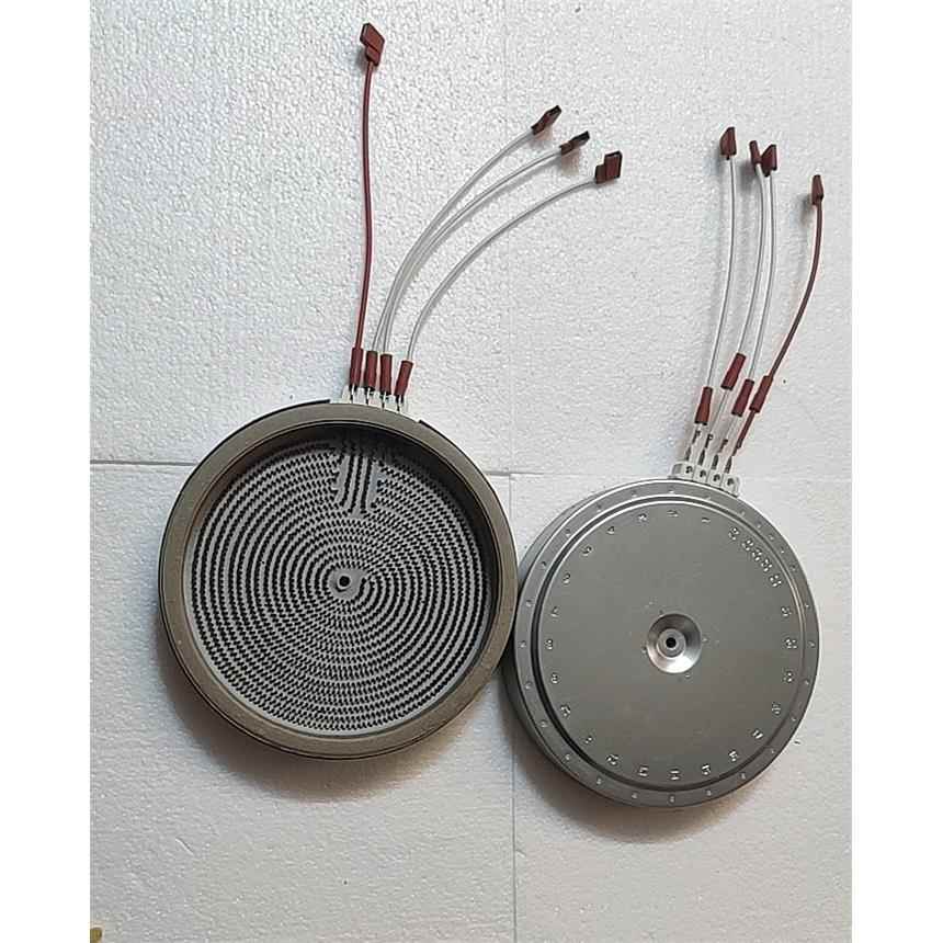 20CM发热炉盘电陶炉四根接线脚三环七环火四插接脚加热盘2400W