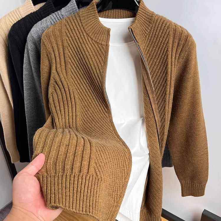 纽花纯色开衫男针织衫秋冬季厚款毛衣外套男立领夹克披肩春装线衣,男装,针织衫/毛衣,淘宝优惠券,粉丝福利购,淘宝优惠卷