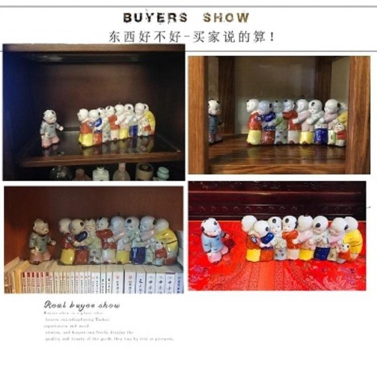 陶瓷人物雕塑工艺品创意家居饰品新中式客厅复古装饰品摆件
