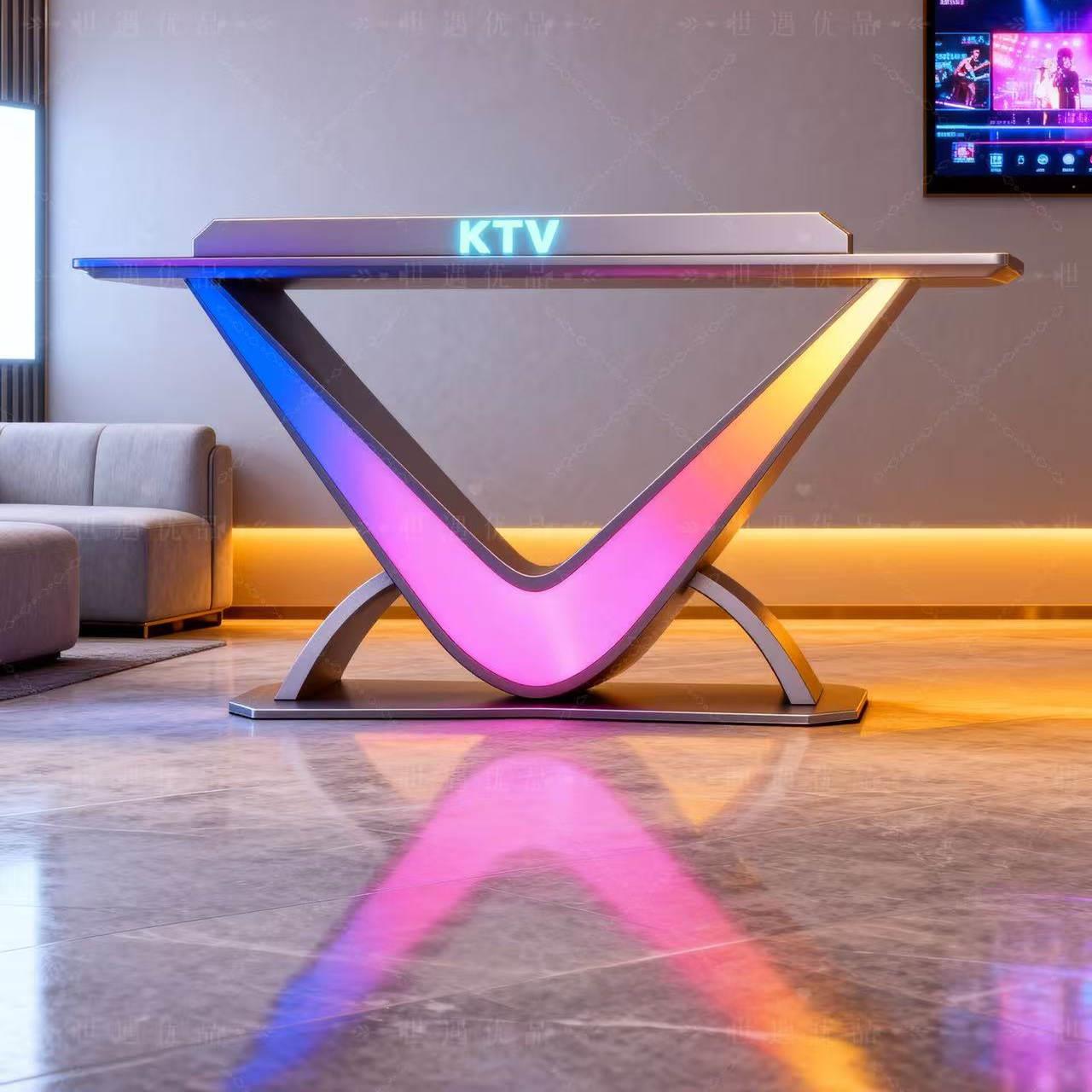 酒吧led发光打碟台KTV包厢派对房夜店打碟桌光碟机架电音混音台定