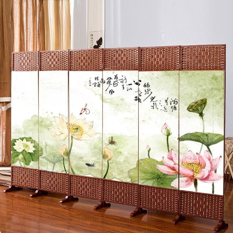 简易屏风折叠推拉卧室房间隔断帘家用客厅进门遮挡墙移动挡床玄