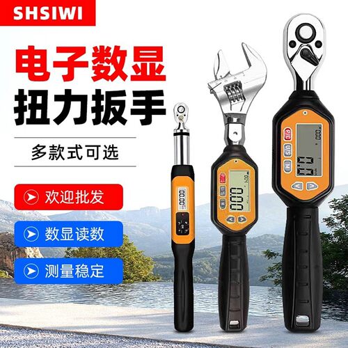 思为SWM数显扭力扳手 可调节公斤长版短款可换头高精度力矩扳手