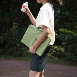 小津制Pouch+纯色便携尼龙防水13寸15寸平板公文内胆笔记本电脑手提包