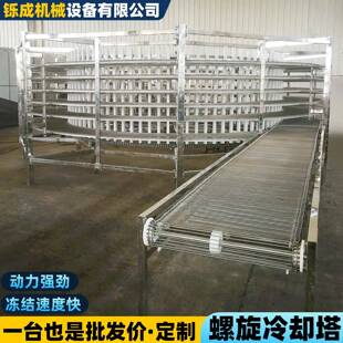 螺旋冷却塔面包披萨汉堡水饺蛋糕烘焙海鲜水饺速冻隧道多层螺旋塔