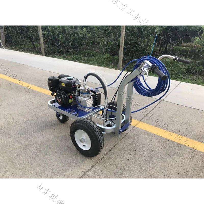 路面交通标线绘线机 手推式汽油冷喷漆标线机 小区物业车位划线机
