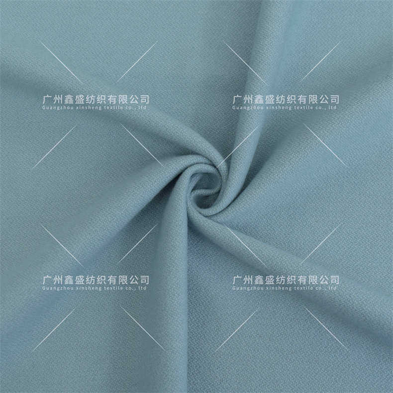 товар из китая 秋冬新款浅灰蓝山羊绒桑蚕丝羊毛绒面粗纺麦尔登毛呢面料w83125