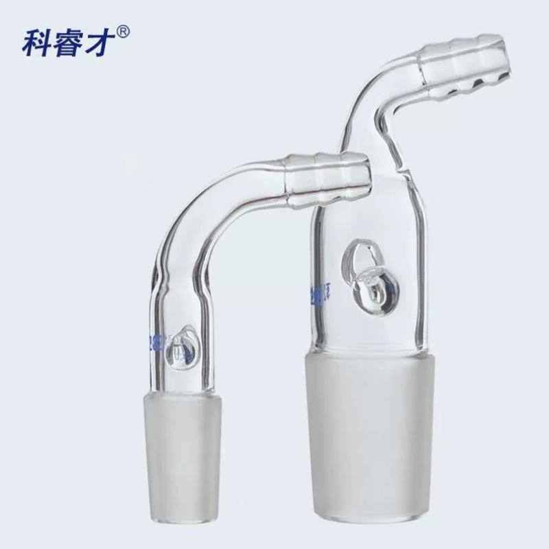 科睿才实验室弯接管塞24口弯形抽气接头可抽气加压层析柱用24/29