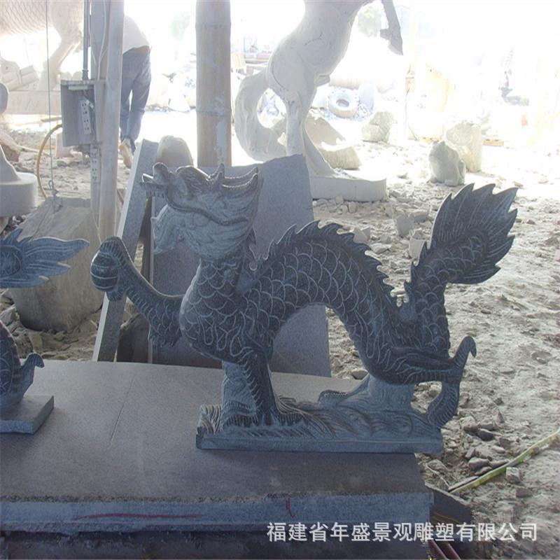 园林造景石雕动物龙 中式传统石雕工艺品厂家 石头神兽雕像