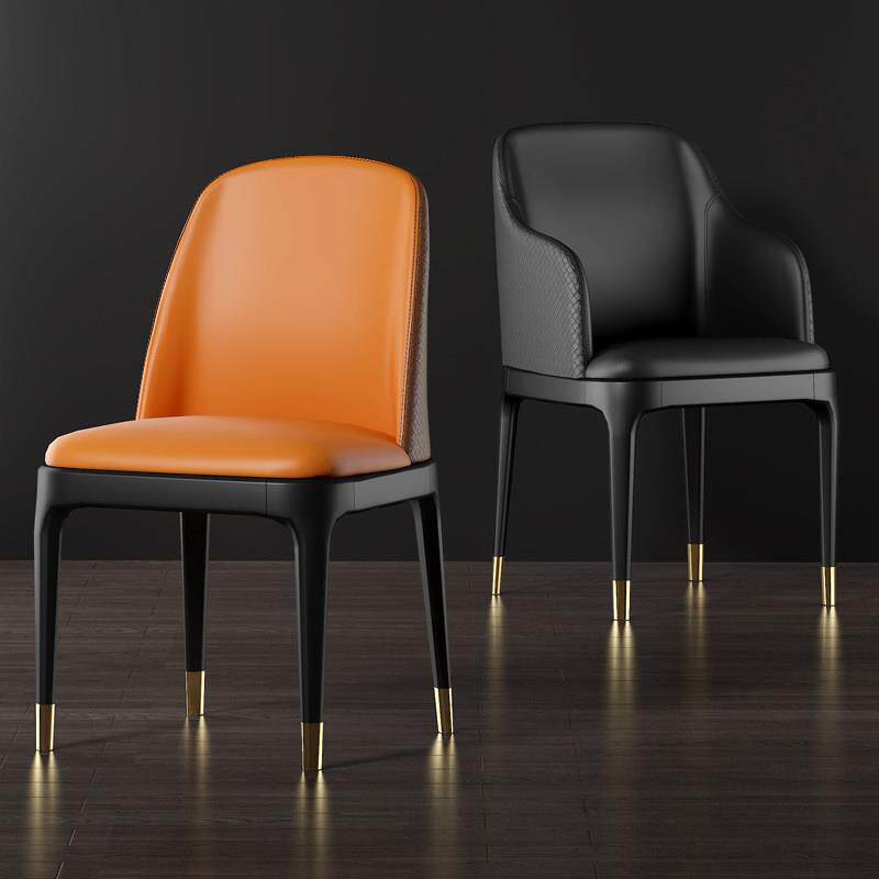 轻奢餐椅时尚创意网红凳子北欧家用饭厅靠背椅子接待洽谈咖啡桌椅