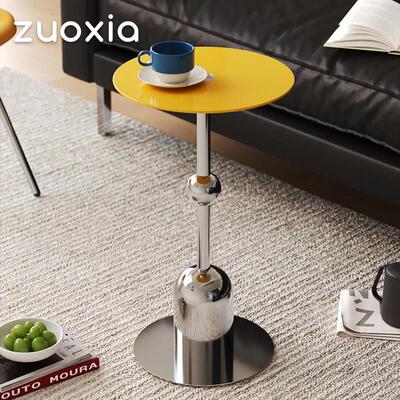 左下枝蔓圆几轻奢角几包豪斯边几创意简约迷你小茶几沙发边茶水架